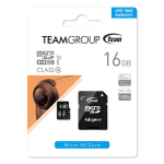 Team SDHC 16GB Class 10 MicroSD Card With SD Adapter Black