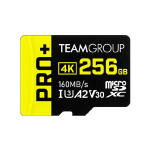 Team Group PRO 256GB MicroSDXC Memory Card Black/Yellow