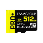 Team Group PRO 512GB MicroSDXC Memory Card Black/Yellow