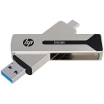 HP 911 PRO 512GB USB Type A+C Flash Drive Silver HPFD911PRO-512