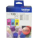 Brother LC133CL 3 Pack of Colour Cyan/Magenta/Yellow 600 Pages Each