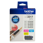 Brother LC3317 Ink Cartridges Value Pack of 3 Colour LC-3317-3PK