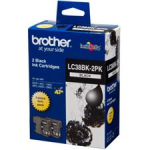 Brother LC38 Black Ink Cartridge Pack of 2 300 pages LC-38BK-2PK