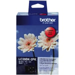 Brother LC39 Black Ink Cartridge Pack Of 2 LC-39BK-2PK