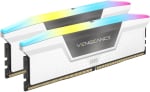 Corsair VENGEANCE RGB DDR5 RAM 32GB 2x16GB 6400MHz 1.35V Intel XMP Desktop Computer Memory White