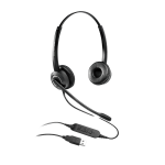 Grandstream GUV3000 HD Stereo USB Headset with Noise Cancelling Mic Black