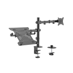 Brateck Steel Monitor Arm With Laptop Tray 17