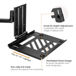 Brateck Laptop Tray Monitor Arms Fits 12-17