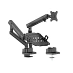 Brateck Pole-Mounted HD Mech Spring Monitor Arm Black LDT84-C024ML-B