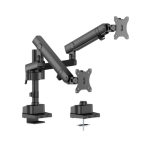 Brateck Dual Screen Pole-Mounted HD Mechanical Spring Monitor Arm Black LDT84-C024P-B