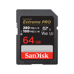 SanDisk Extreme Pro SDXC SDSDXEP 64GB Memory Card Black