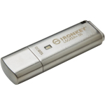 Kingston 128GB IronKey Locker+ 50 USB Flash Drive Silver