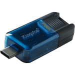 Kingston 128GB DT80M USB-C Flash Drive Black/Blue