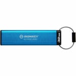 Kingston 32GB IronKey Keypad 200 Series USB-C Flash Drive Blue