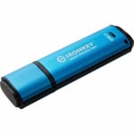 Kingston 512GB IronKey Vault Privacy 50 USB-C Flash Drive Black/Blue