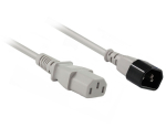 Generic 0.5m Iec C13 To C14 Power Cable In Grey