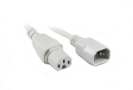 Generic 0.5m Iec C14 To C15 High Temperature Power Cable White