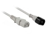 Generic 1.5m Iec C13 To C14 Power Cable In Grey