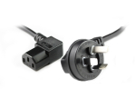 Generic 1m Right Angle Wall Plug To Right Angle Iec C13 Power Cable