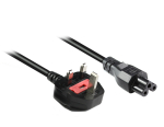 Generic 2m Uk Plug To Iec C5 Cloverleaf Power Cable