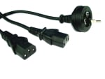 Generic 3m Wall To 2 X Iec C13 Power Cable