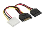 Generic 15cm Sata M To Molex & Sata Power Cable