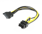 Generic 20cm Pcie 8pin ( 6+2 )male To Sata 15pin Male Cable